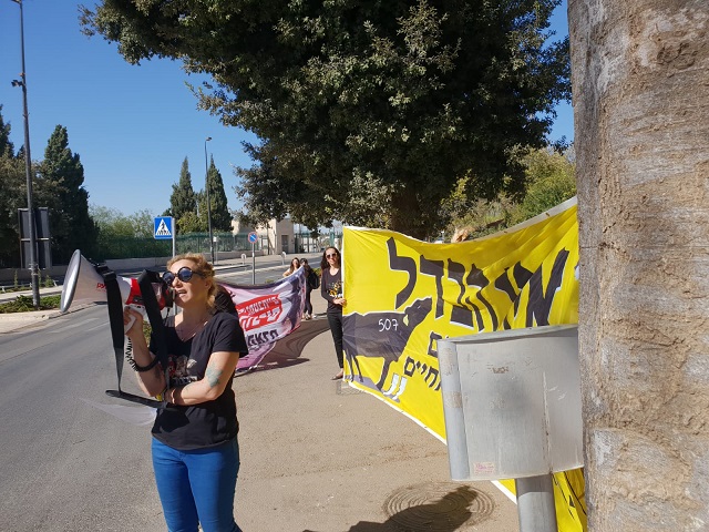 מול משכן הכנסת: הפגנת תמיכה בהצעת החוק להפסקת המשלוחים החיים